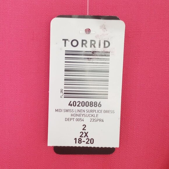 Torrid Swiss Linen Surplice Midi Dress - Picture 6 of 12